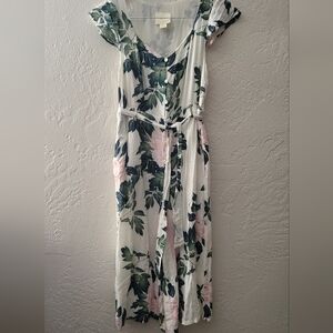 Anthropologie Maeve Carson Floral Print Jumpsuit Small Petite